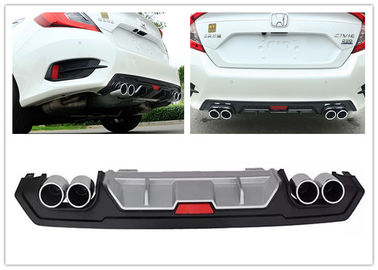 Un buen precio. HONDA New Civic 2016 Kit de carrocería de automóviles, estilo deportivo Difusor de parachoques traseros con puntas de silenciador en línea