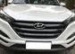Hyundai New Tucson 2016 2017 cubierta de moldeo de rejilla frontal 3D de fibra de carbono / cromo proveedor