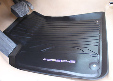 Un buen precio. Alfombras de piso de PVC negro para Porsche Macan 2014 2016, Alfombras de pie con logotipo de estilo original en línea