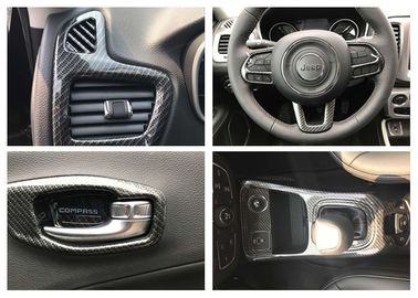 Un buen precio. Jeep Compass 2017 Moldeado de salida de aire estilo fibra de carbono, guarnición del volante, etc. en línea