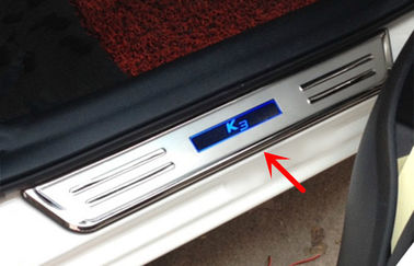 Un buen precio. Placas de umbrales de puertas iluminadas por LED para Kia K3 2013 2015, decoradas en línea
